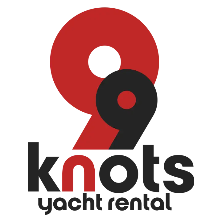 99 knots yacht rental logo black