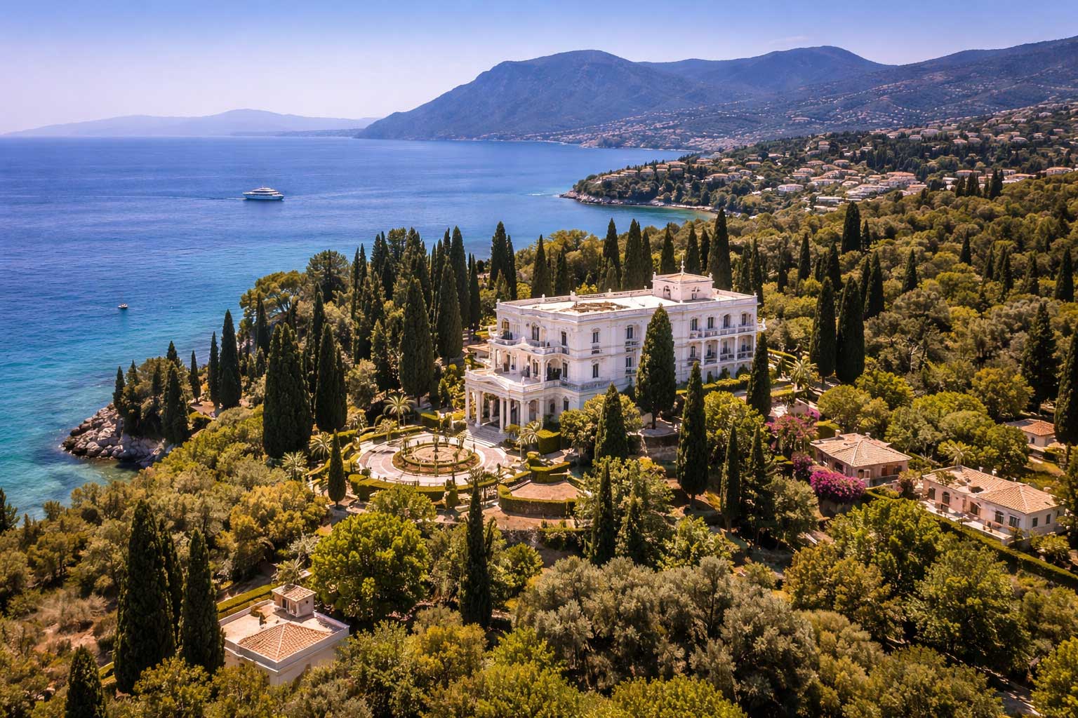 Achilleion Palace Area, Beaches and Imperial History